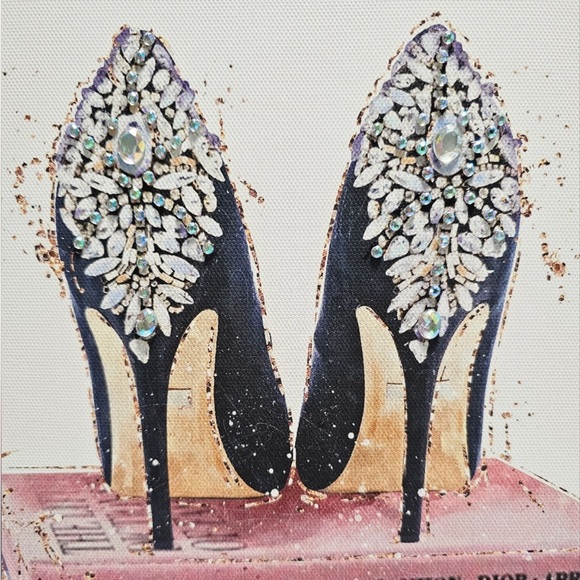 Amanda Greenwood Glam Fashion Design Framed Canvas Wall Decor - Picture 2 of 5